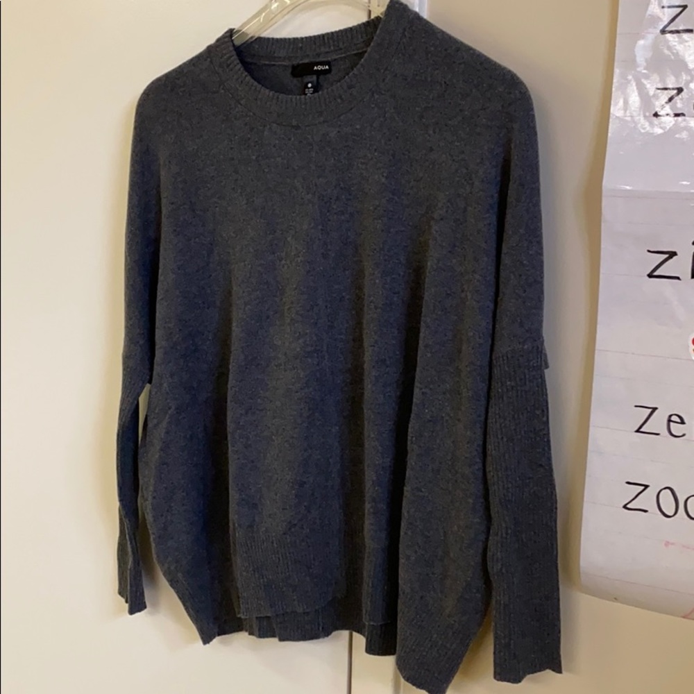 Aqua oversized wool sweater
